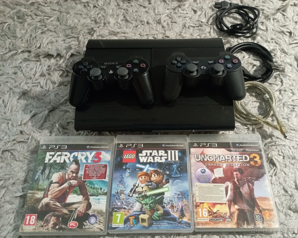 Sony Playstation 3 Super Slim 320GB HDD + 3 hry grátis