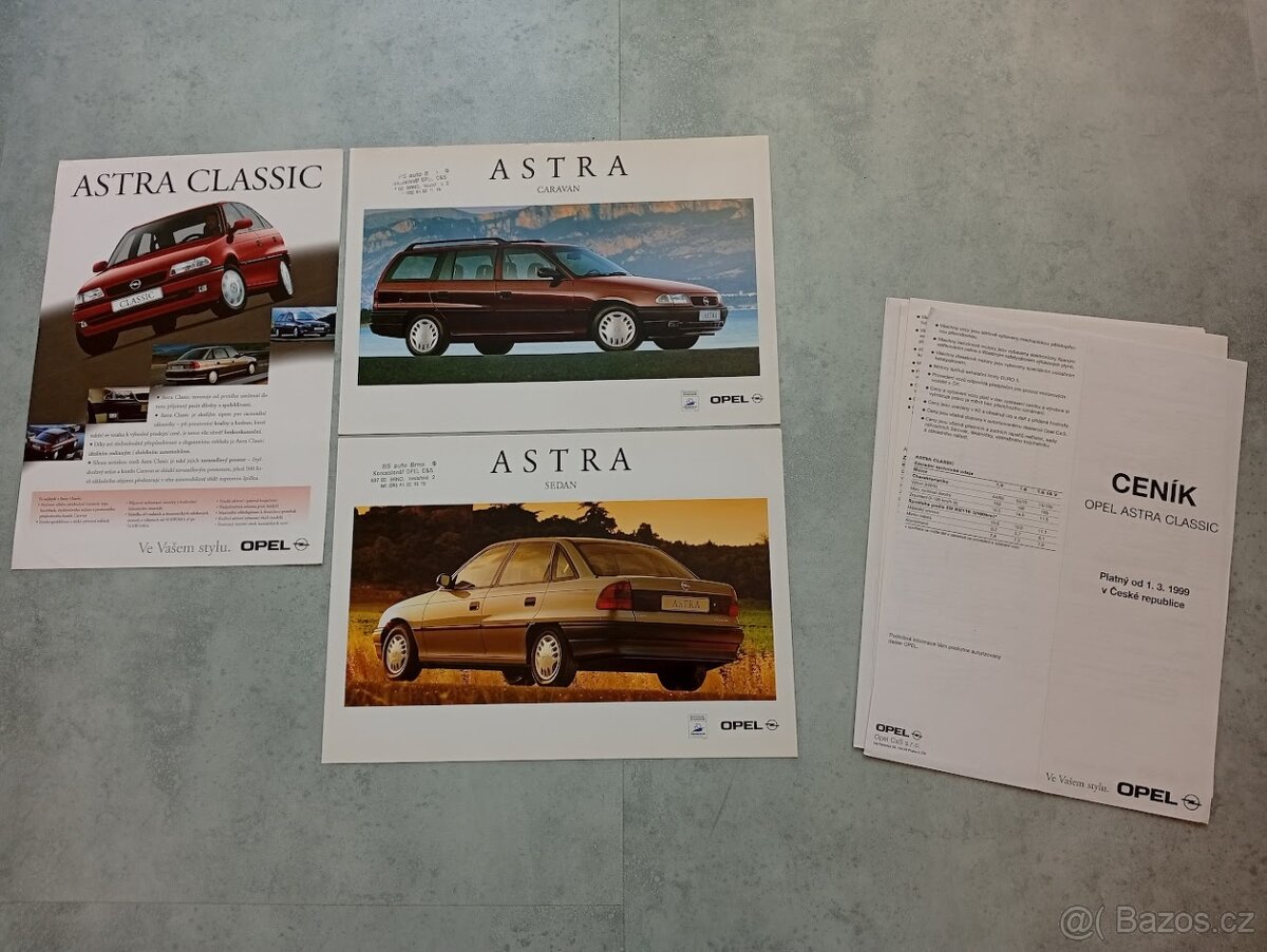 Opel Astra F Classic - prospekty, ceníky - doprava v ceně