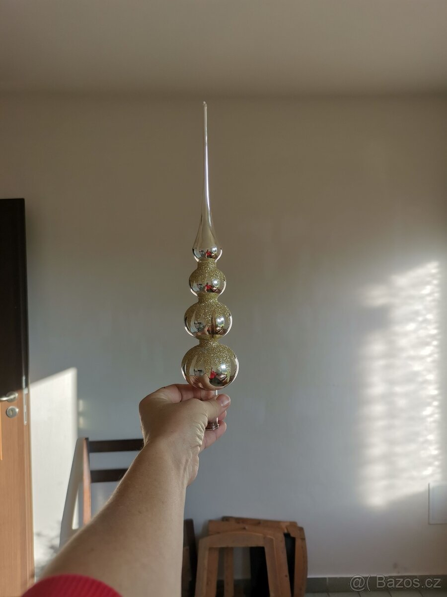 2 ks retro špičky na vánoční stromeček