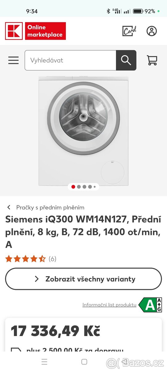 Pračka 8kg