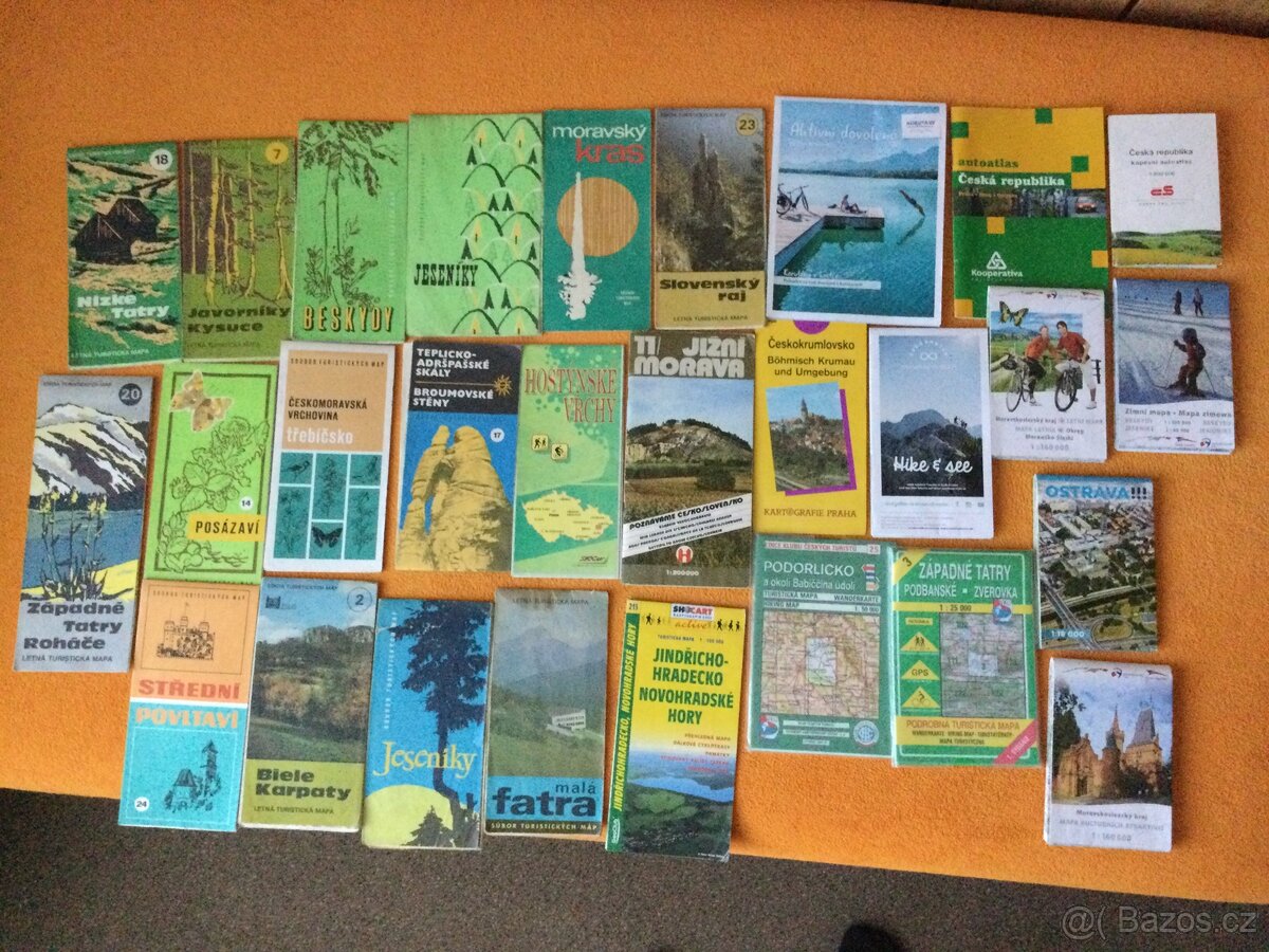 Turistické mapy sada
