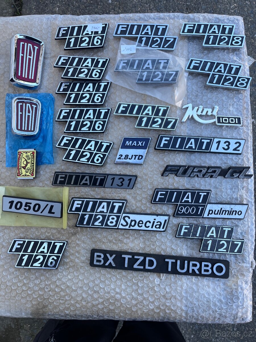 Znaky, štítky Fiat