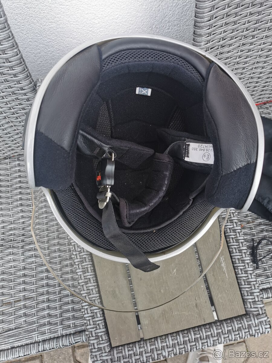 Helma na moto Ridero XL 61cm stříbrná