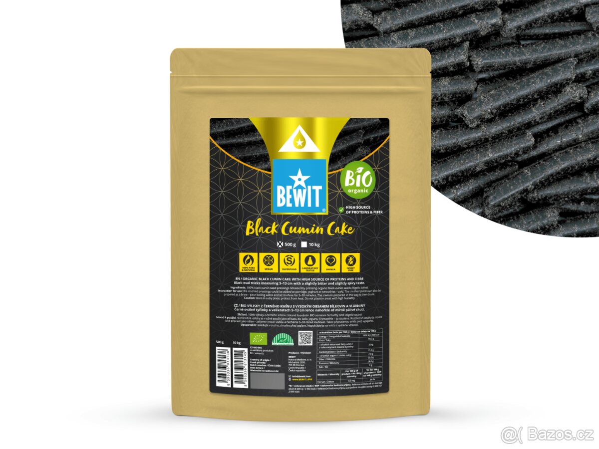 Bio raw výlisky z černého kmínu