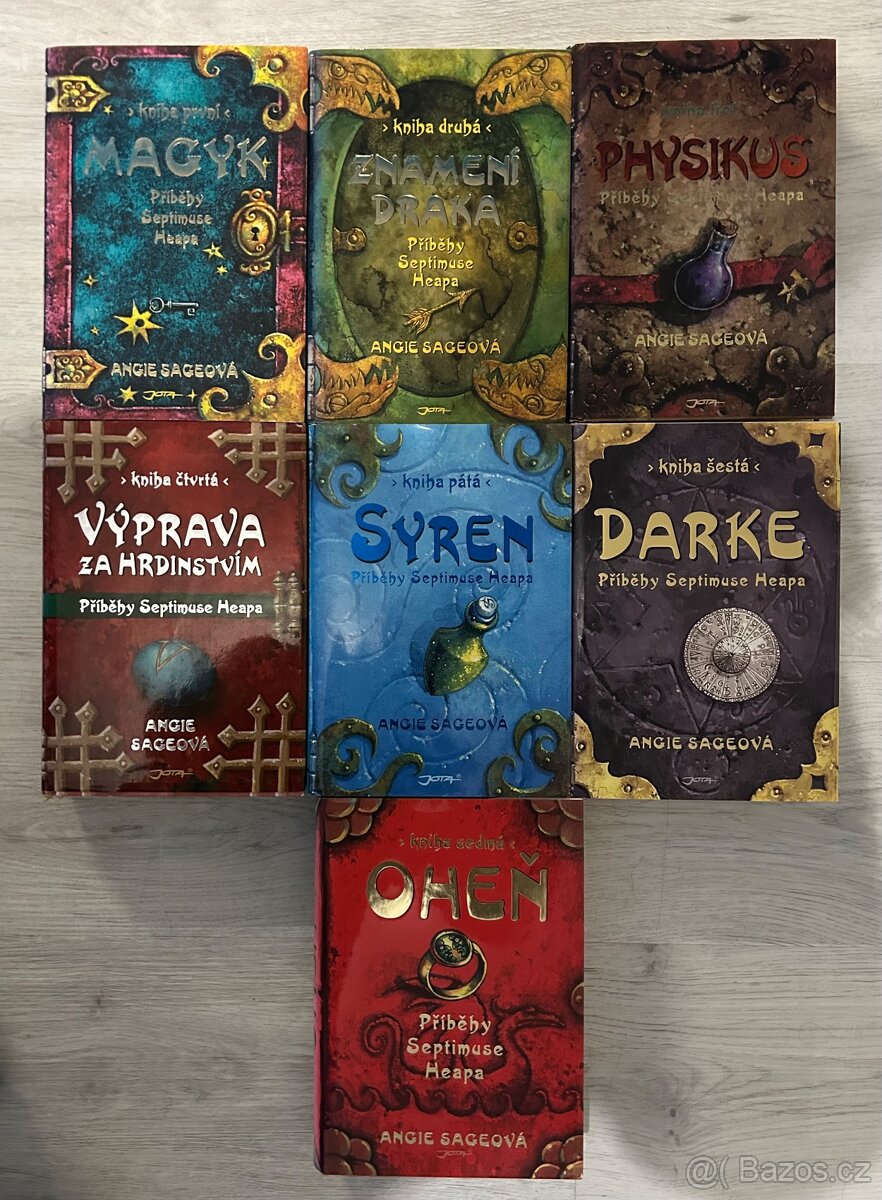 Prodám knihy Příběhy Septimuse Heapa 1-7.