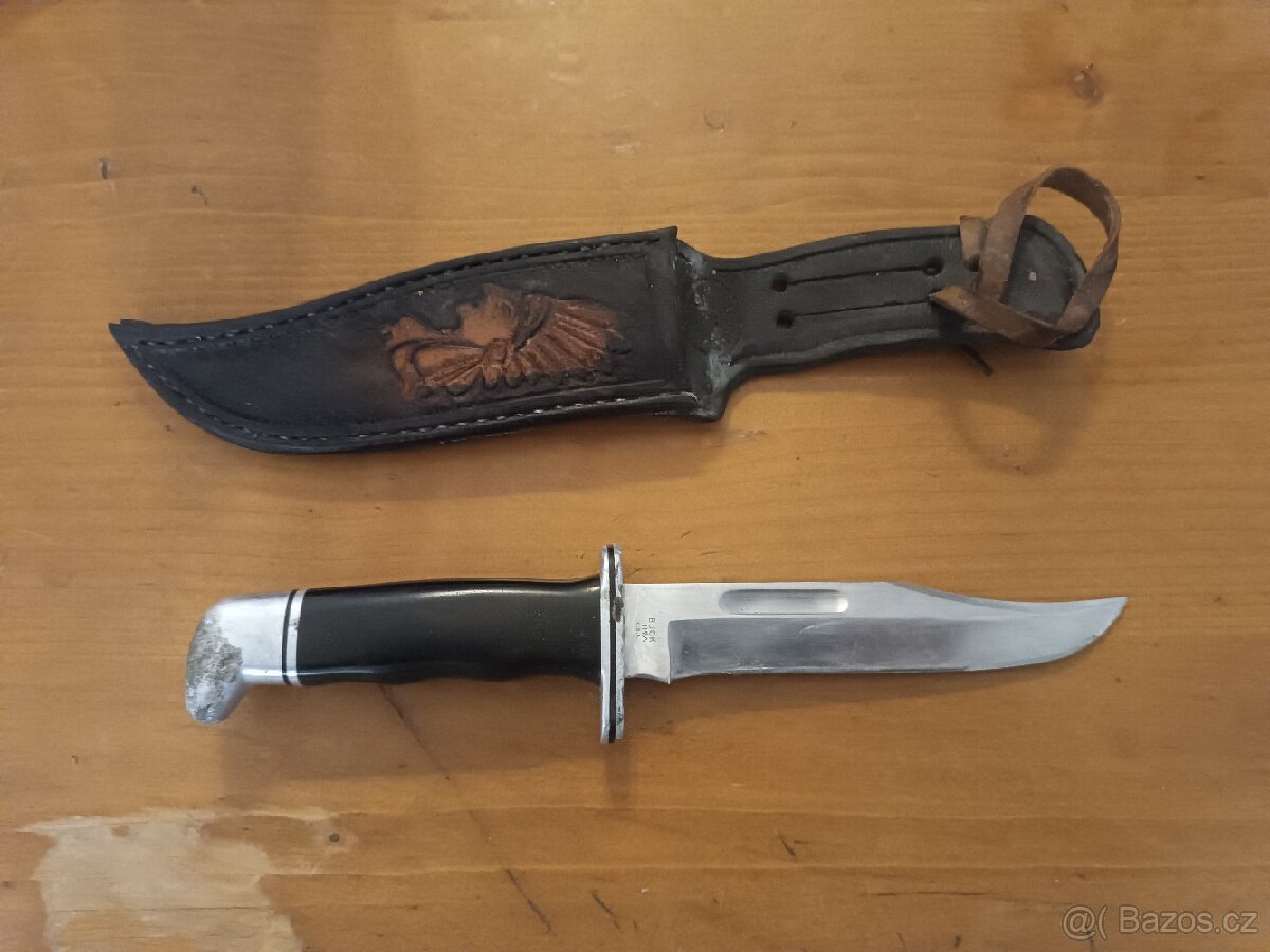 Nůž Buck USA s koženým pouzdrem