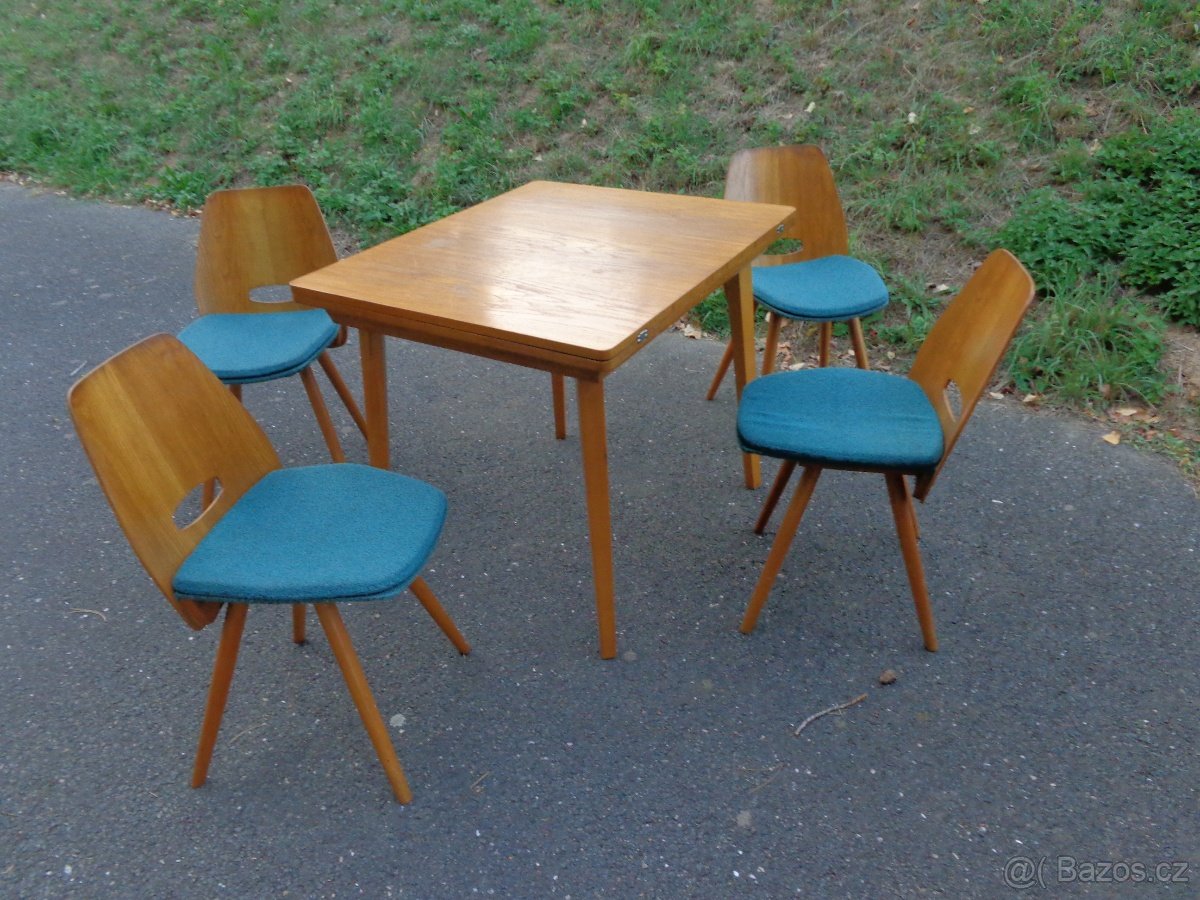 Židle TATRA + rozkládací stůl