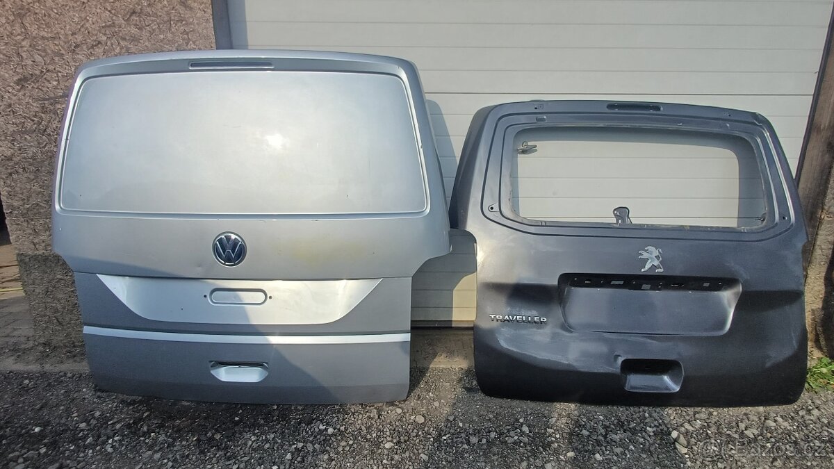 Zadní páté 5-té dveře VW Transporter T6 a Peugeot Traveller