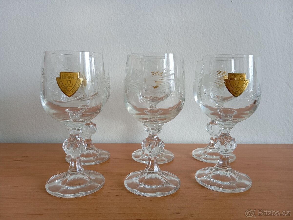 originál sada sklenek BOHEMIA CRYSTAL
