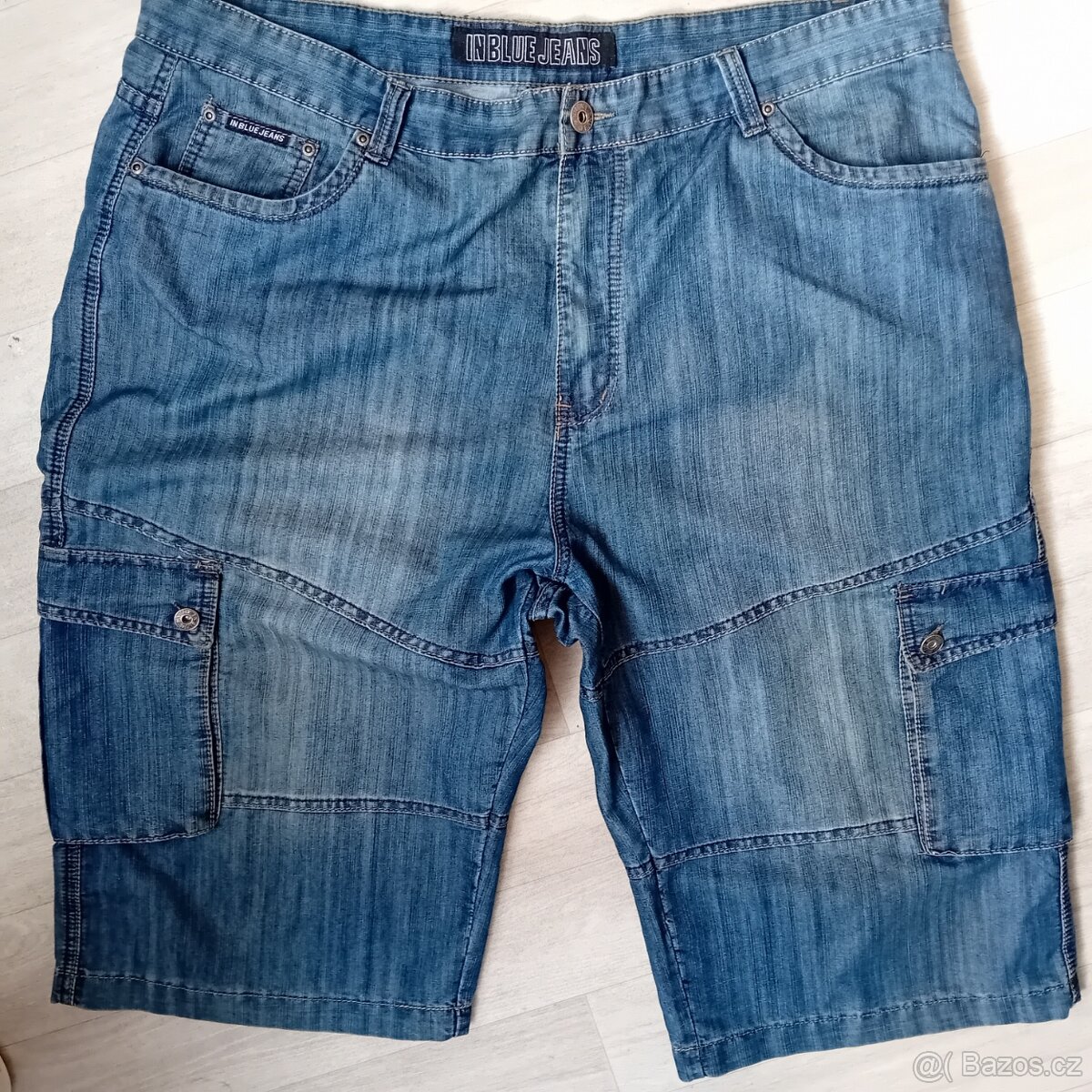 pánské 3/4rifle  3XL  zn, Blue jeans  98%ba