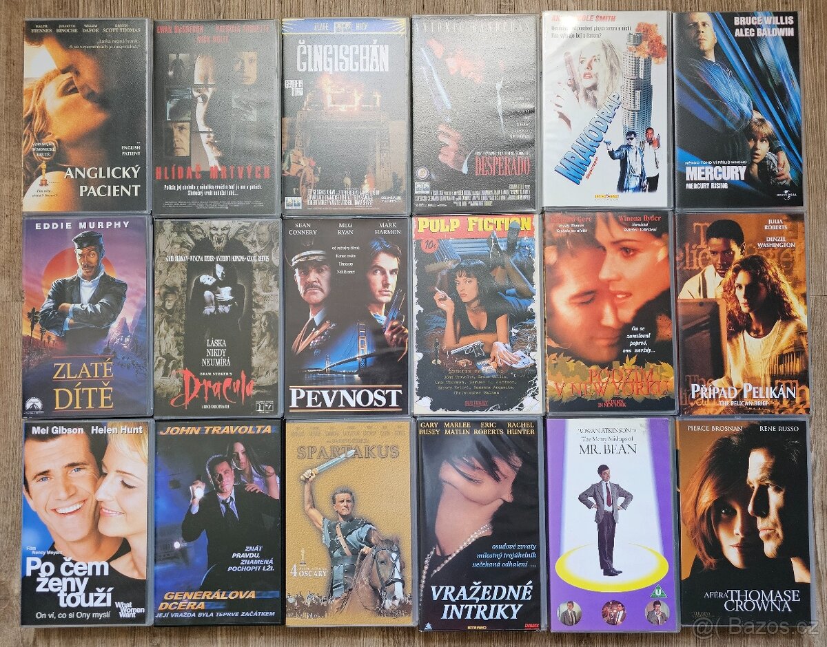 PRODÁM SADU 24KS FILMŮ NA ORIGINÁLNÍCH VHS - SUPER STAV
