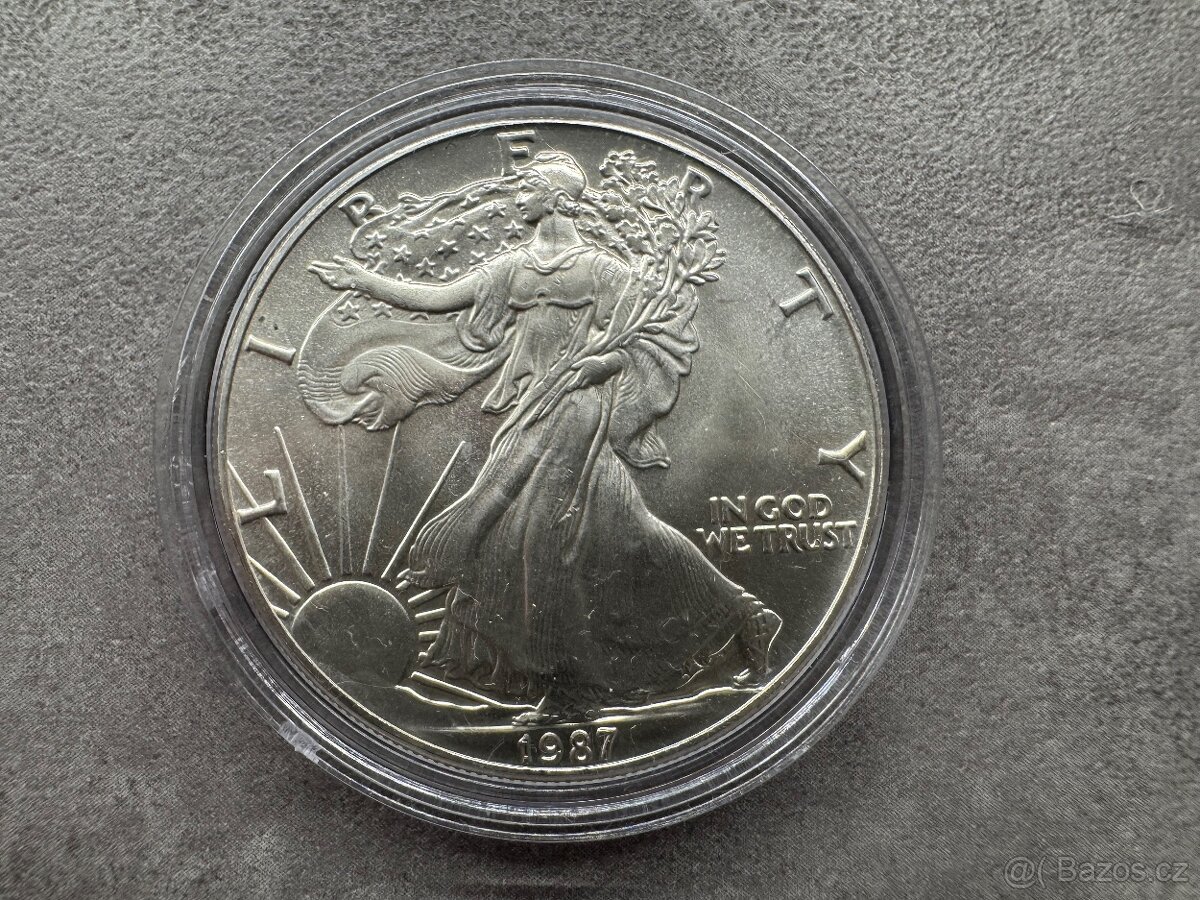 6 ks 1 Oz stříbrná mince American Eagle - starý motiv orla