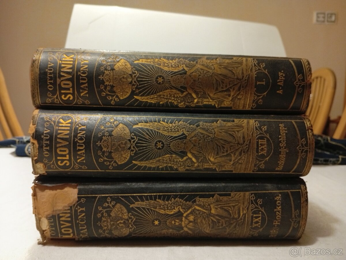 Ottův slovník naučný-3 díly-I.+XXI.+XXII.-konvolut