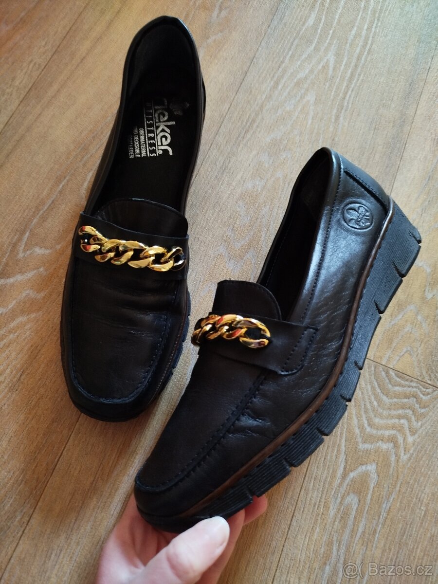 Kožené mokasíny Rieker, vel. 42