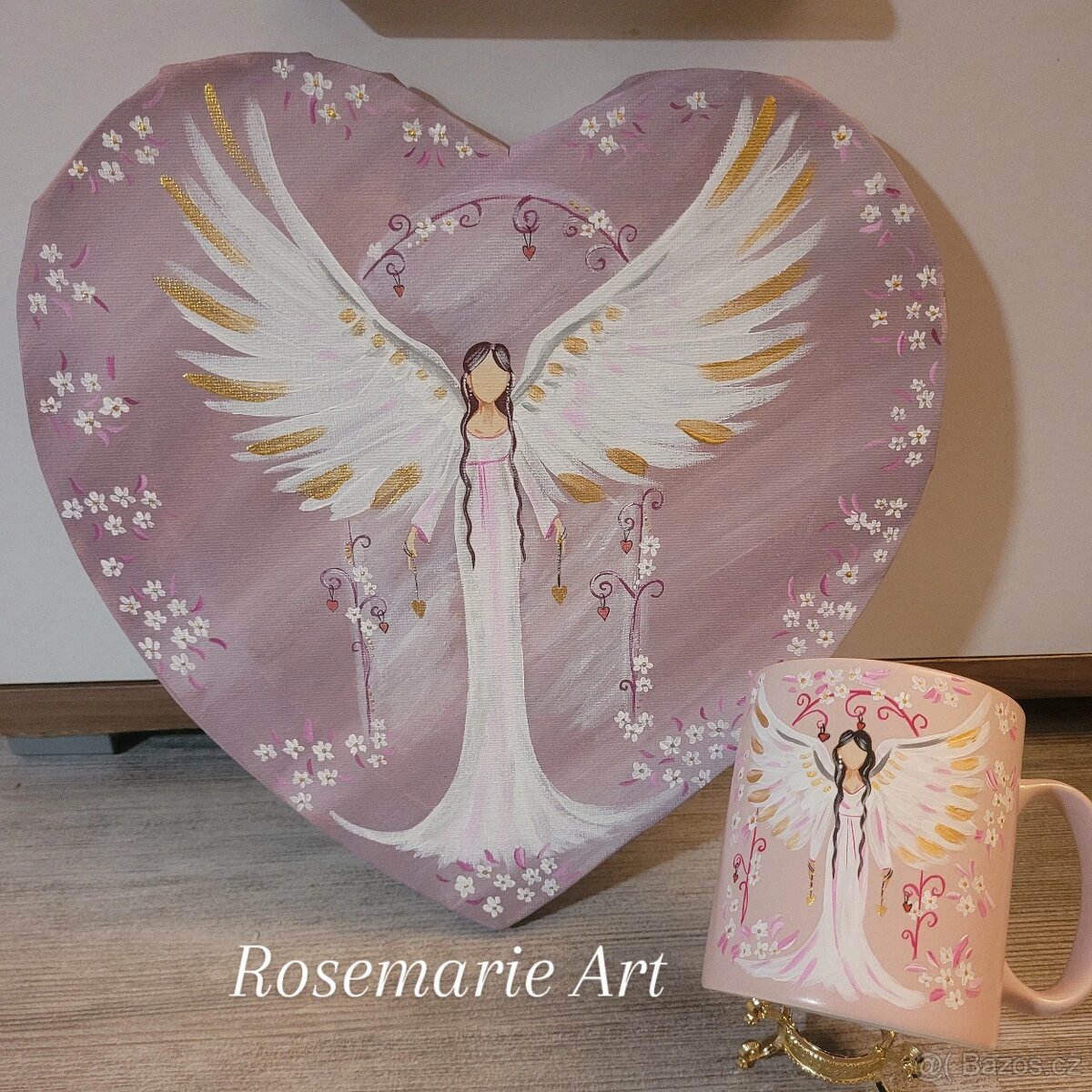 Různé andělské hrnky ,obrázky...