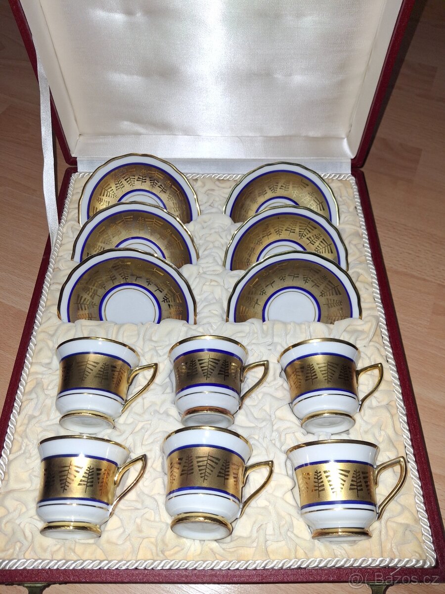 Porcelánová kávová / čajová sada Loučky, 60. léta