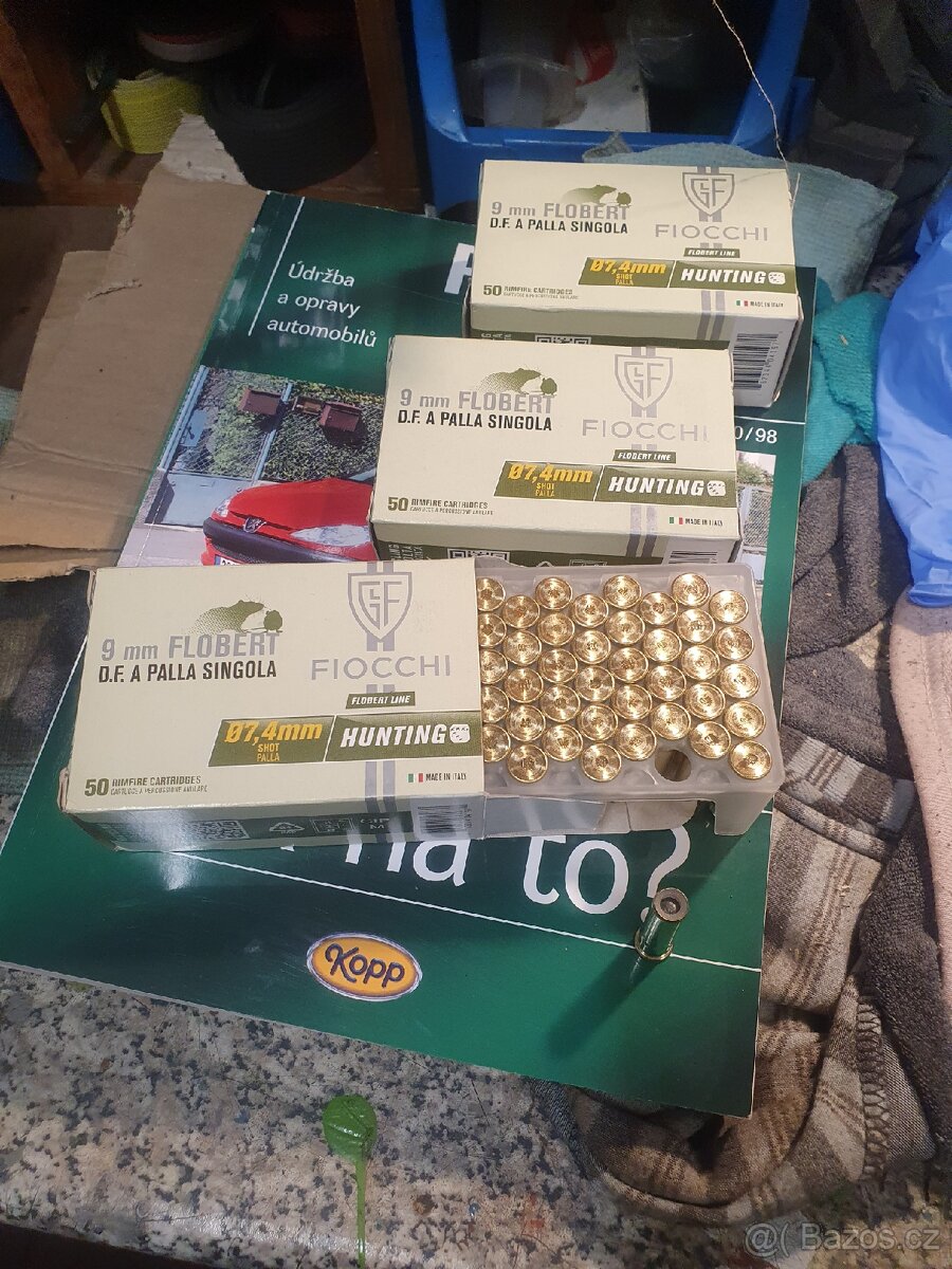 Flobert naboje 9mm Fiocchi palla singola- jednotna střela