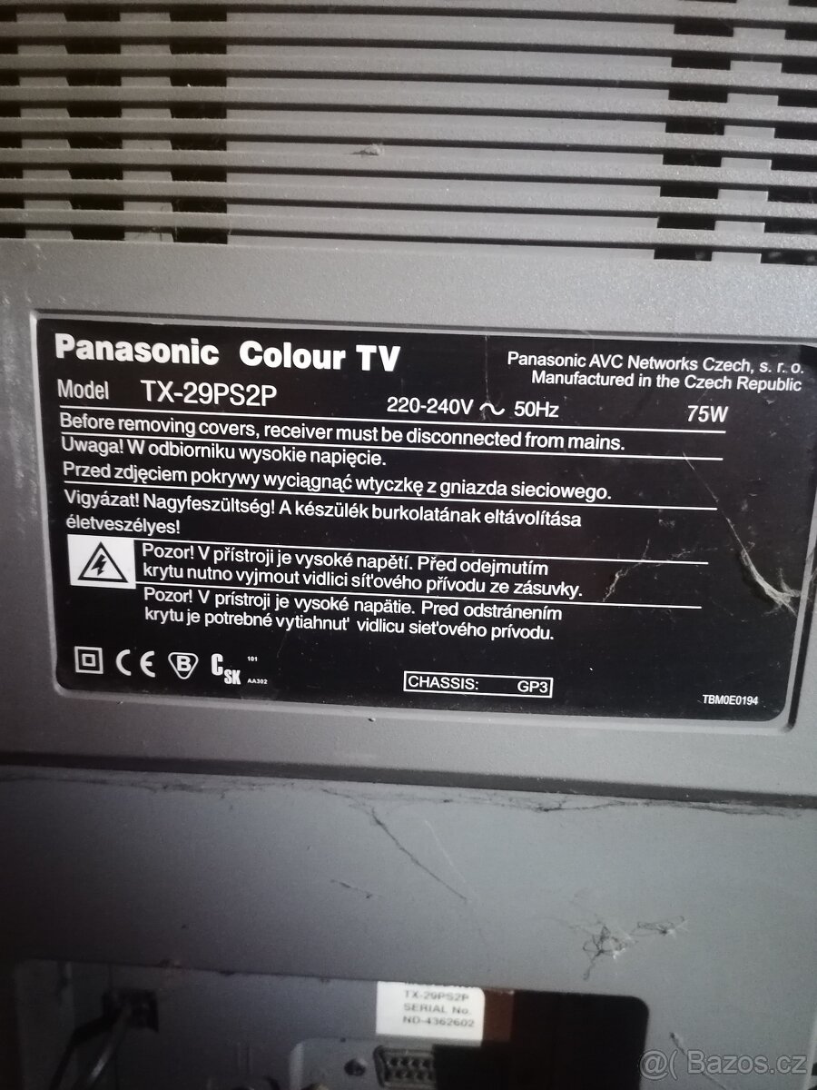 TV Panasonic - skleněnka