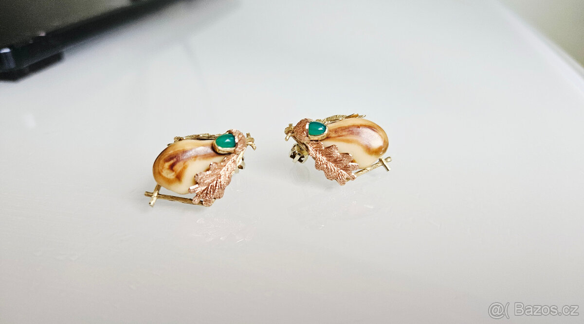 Zlaté náušnice s grandlí