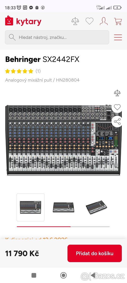 Mix pult -Behringer + aktivní repro