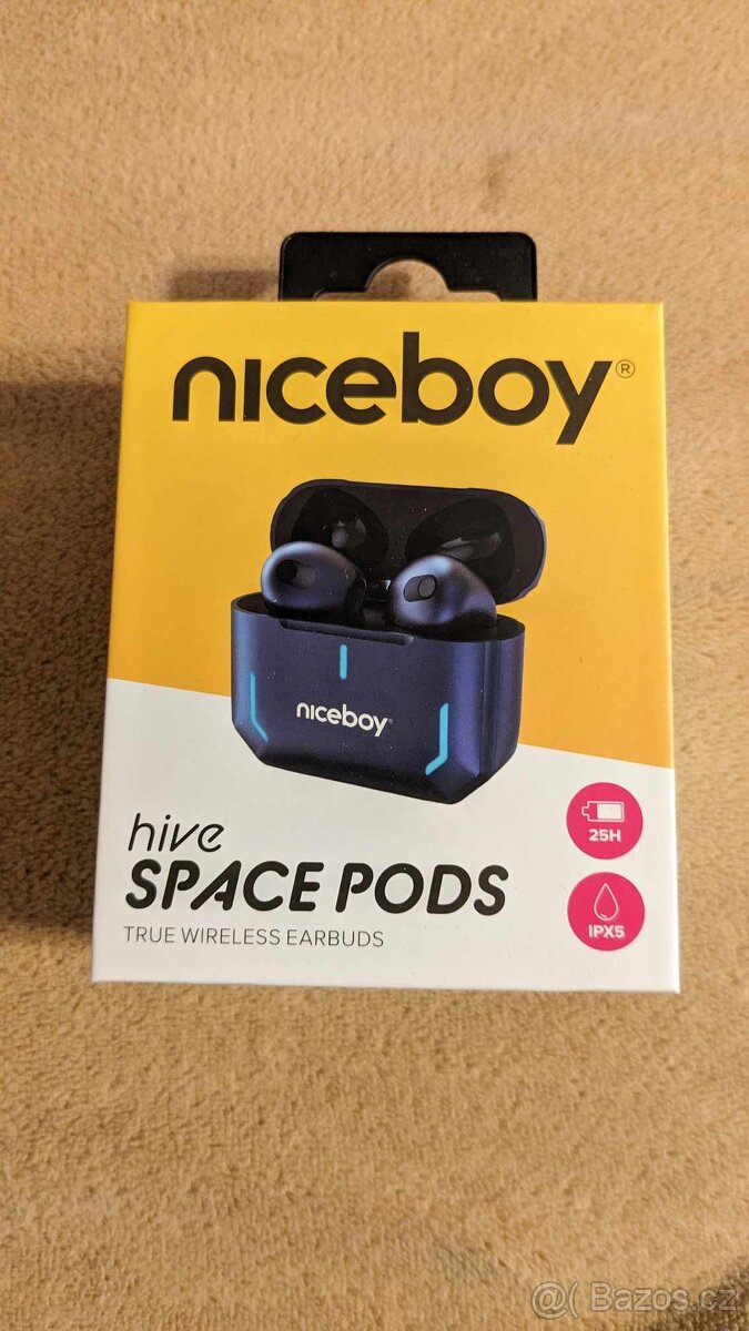 Bezdrátová sluchátka Niceboy HIVE Spacepods (záruka do 2026)