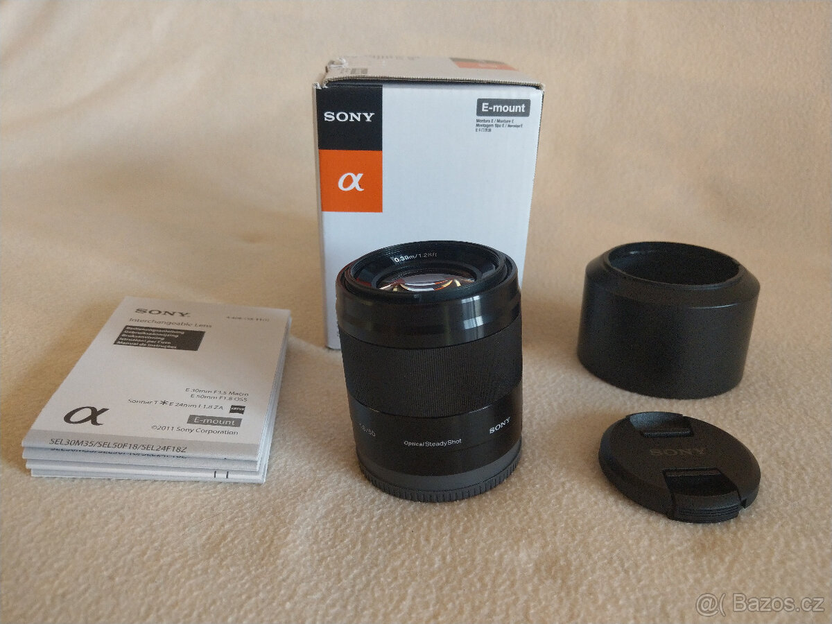 objektiv Sony 50 mm f/1,8 SEL černý