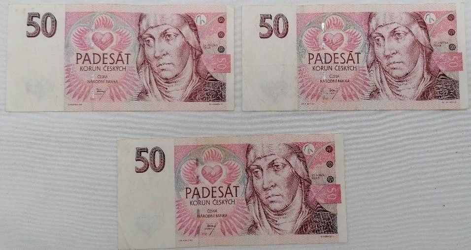 50korun českých 1997 D, C, E, oběh