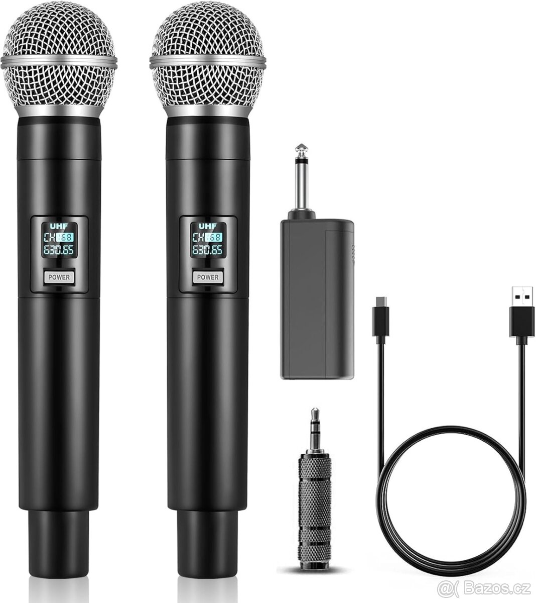 Bezdrátové mikrofony UHF ALPOWL s baterií 4000 mAh
