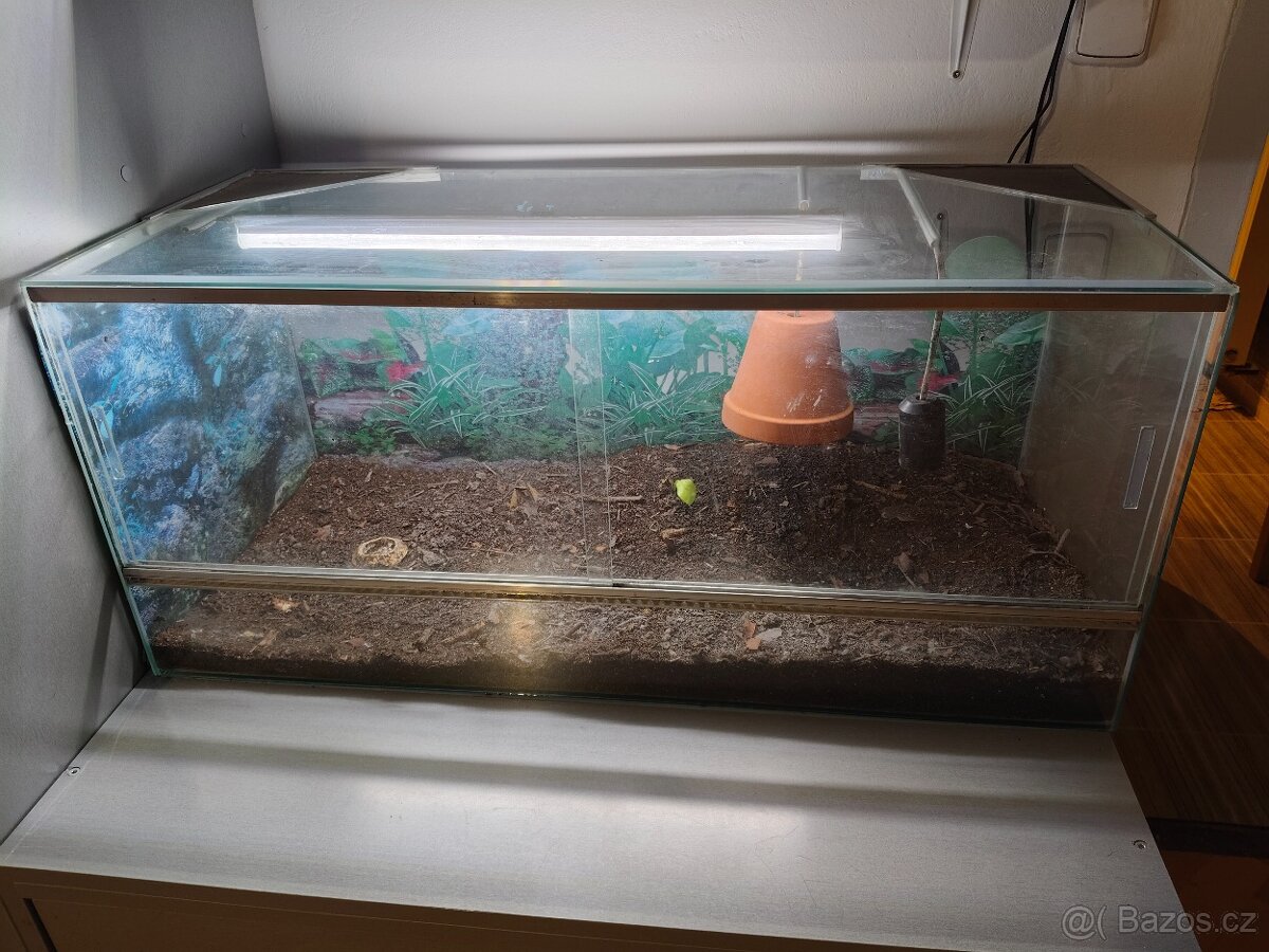 Terárium, 3 druhy osvětlení, pro želvy, plazy..