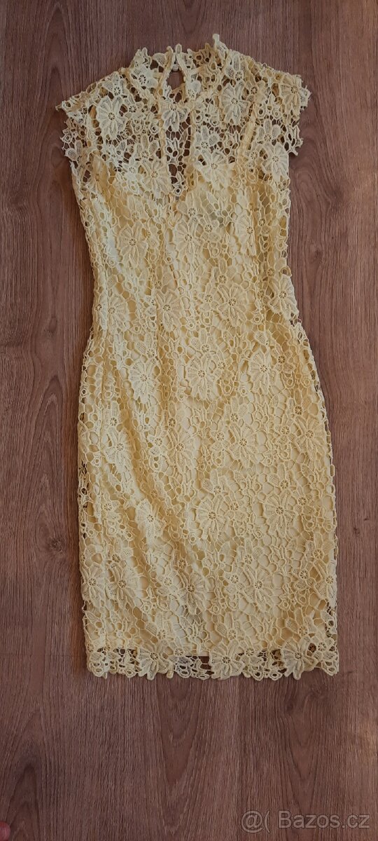 Žluté krajkové šaty, vel. 34, zn. Paper Dolls Petite