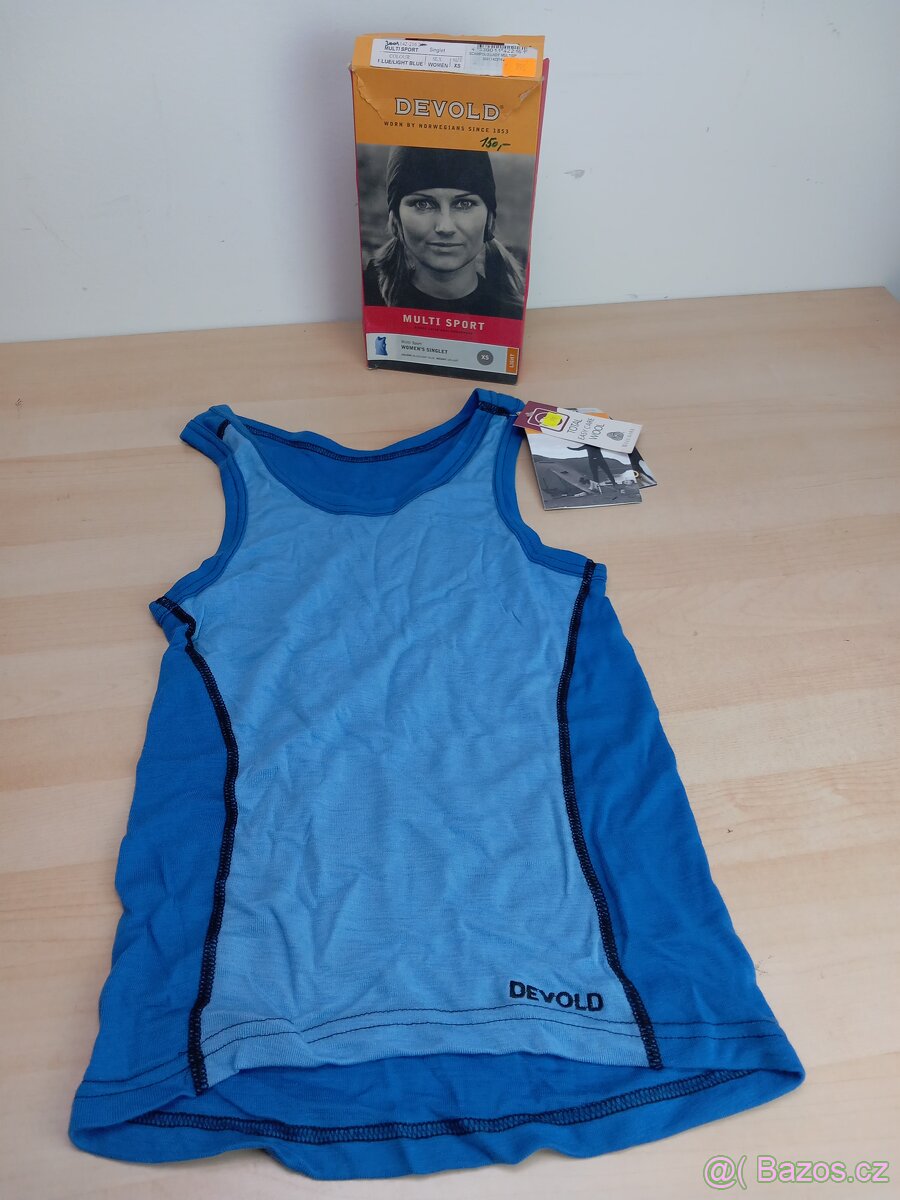Modré funkční tílko Devold Multi Sport