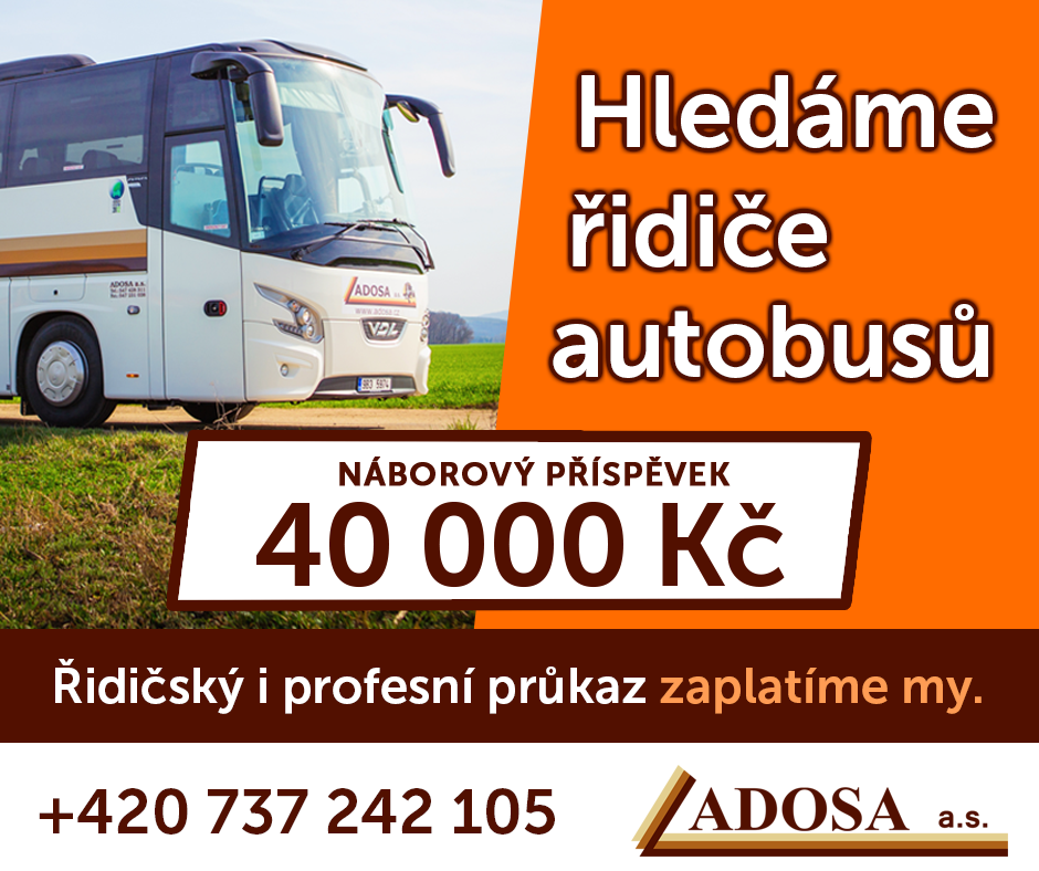 Řidič autobusu v okolí Brna 50.000 Kč měsíčně