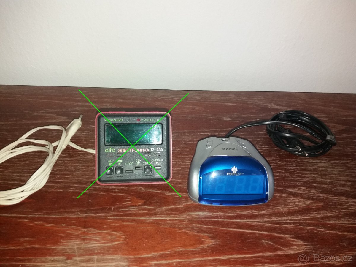 Elektrický digitální budík, rychlovarná konvice, Epilátor...
