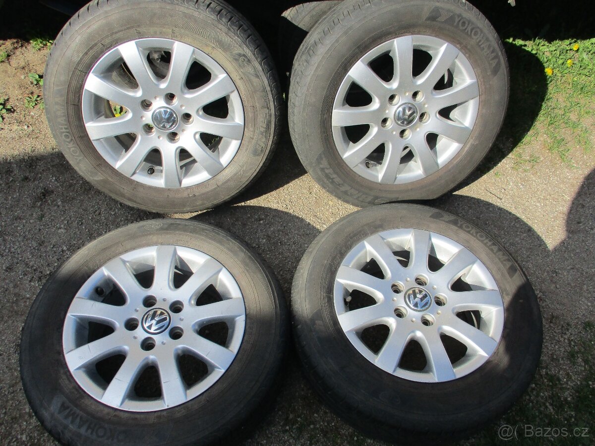 Alu kola 5x112 R15 ET 50 Pneu letní 195/65 R15