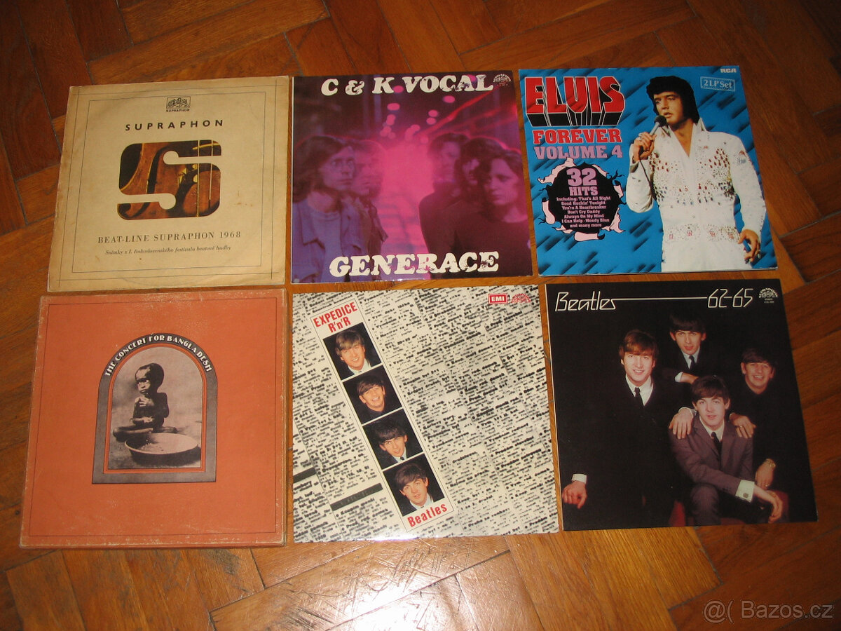 LP vinyly = Beatles, Elvis Presley, Genesis a další v seznam