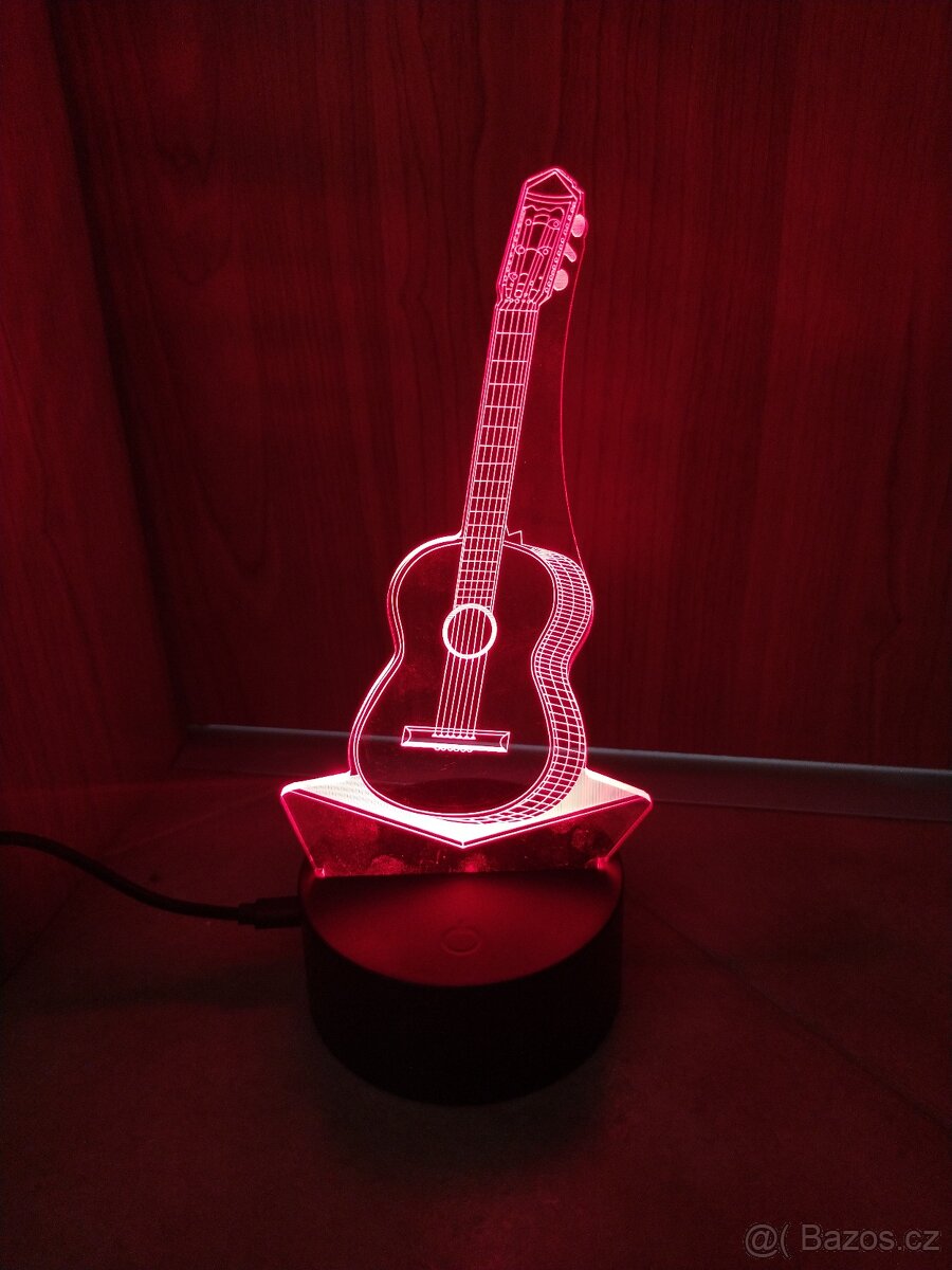 3D RGB lampička kytara