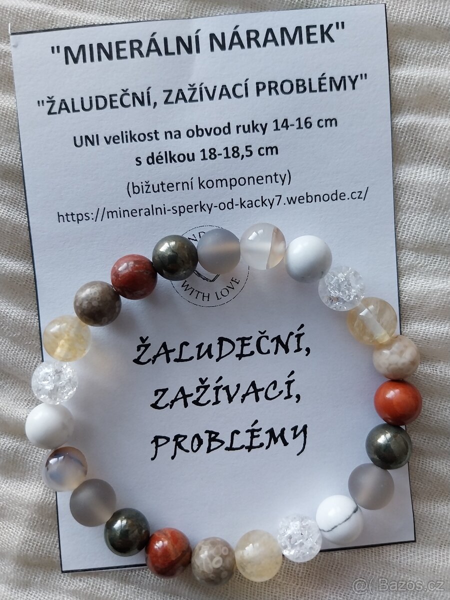 Minerální náramek "Žaludecni, Trávicí, Střevní problemy"
