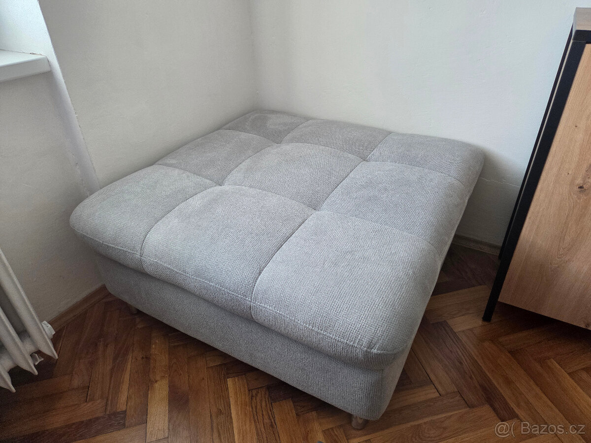 Šedý taburet GENUA