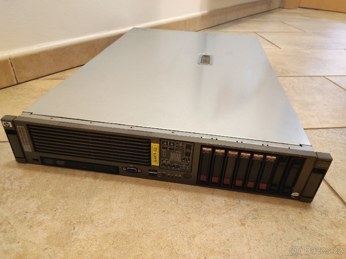 HP rack server Proliant DL380 G5, 6 disků, 28GB RAM