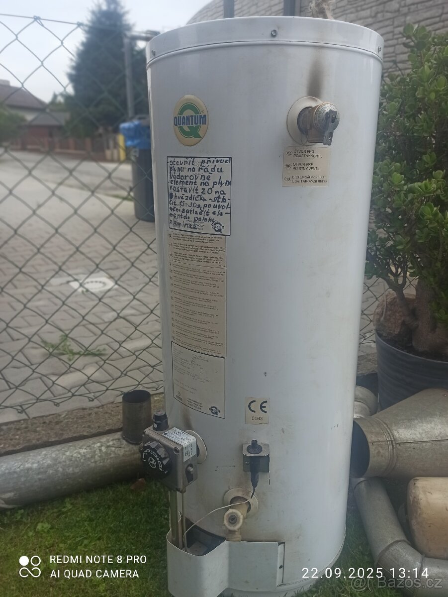 Prodám stacionární plynový ohřívač vody Quantum 70 l