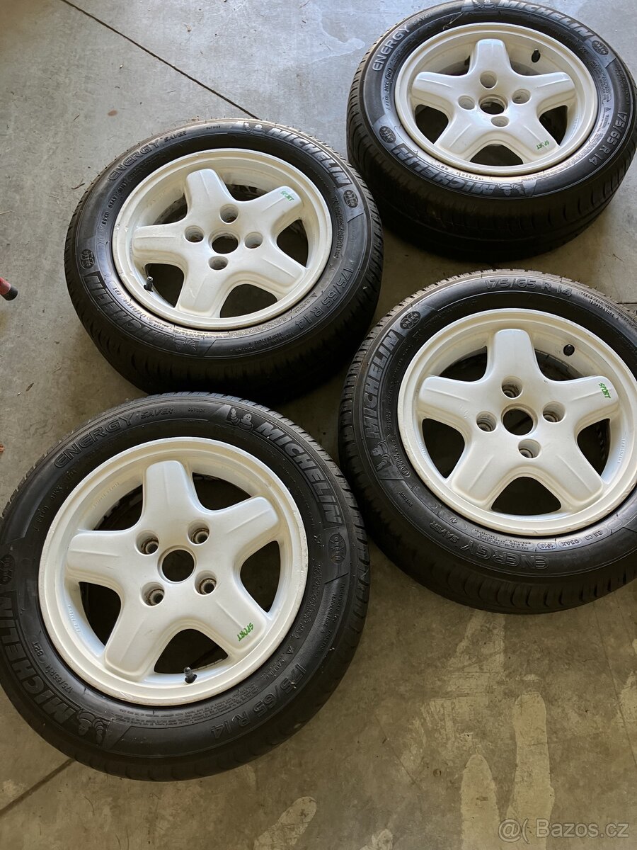 Alu kola Peugeot 5,5x14, pneu Michelin