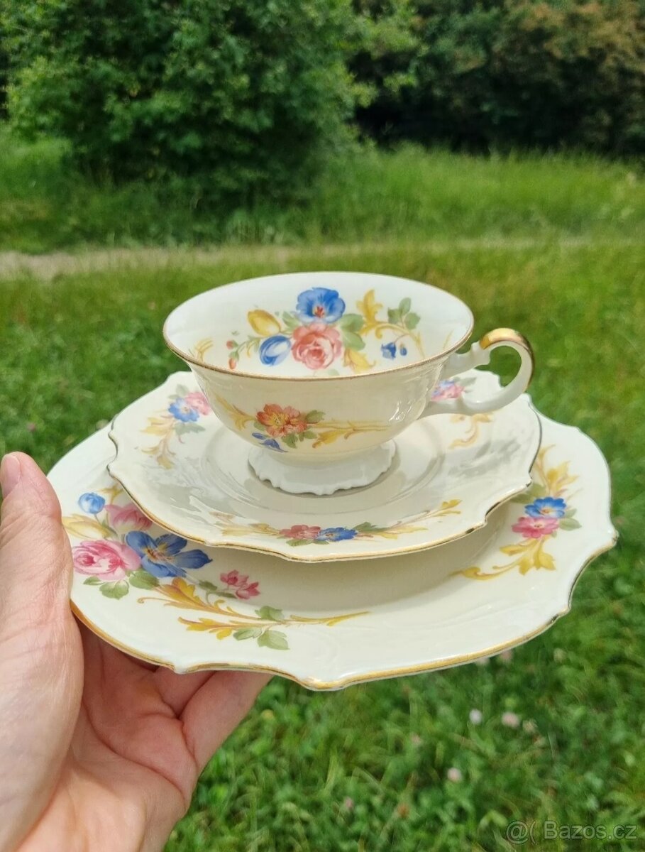 Starožitná porcelánová sada Bareuther Německo
