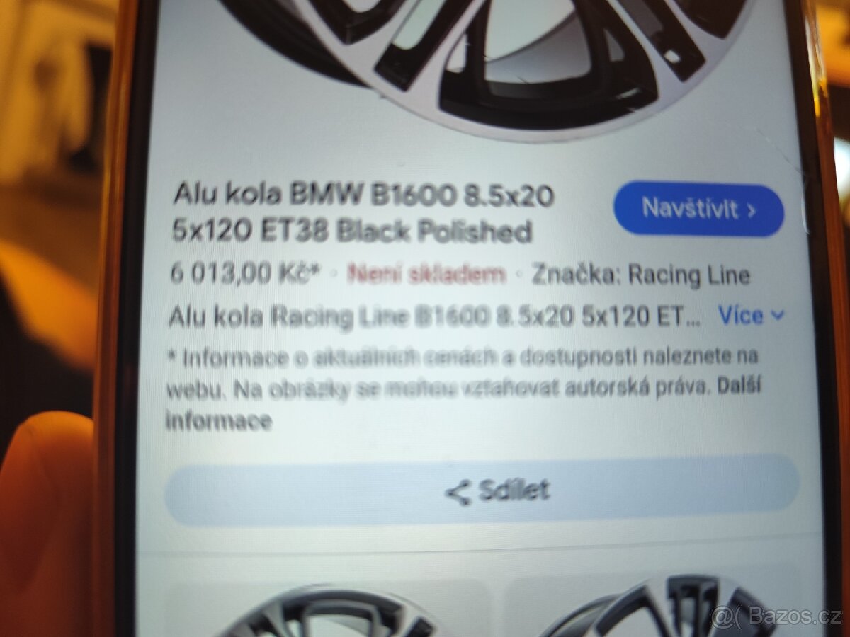 Alu disky BMW dvourozměrné 20 cena za sadu pouze 8000