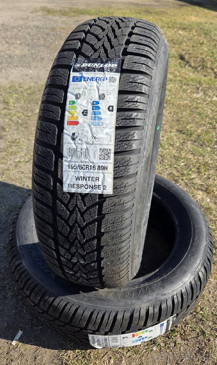 2ks nových zimních pneu Dunlop 195/60/16