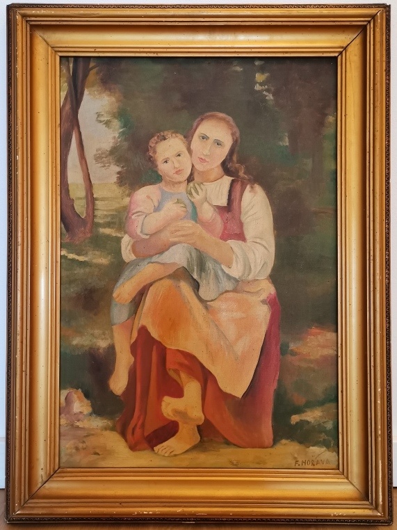 Obraz - Žena s dítětem 40x59