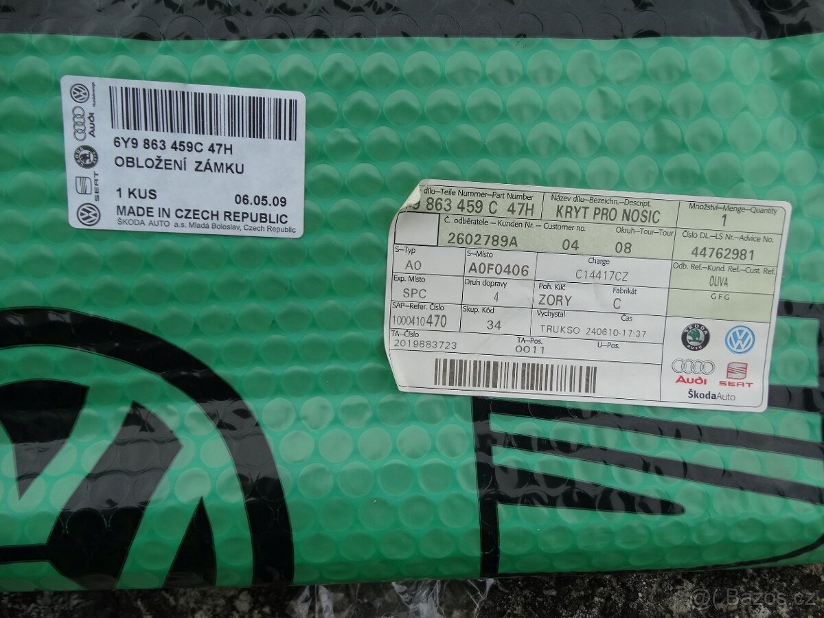 Nové originální plastové díly na ŠKODA FABIA I COMBI