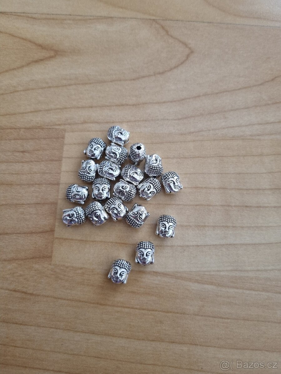 Kovové korálky - Buddha - 20 ks
