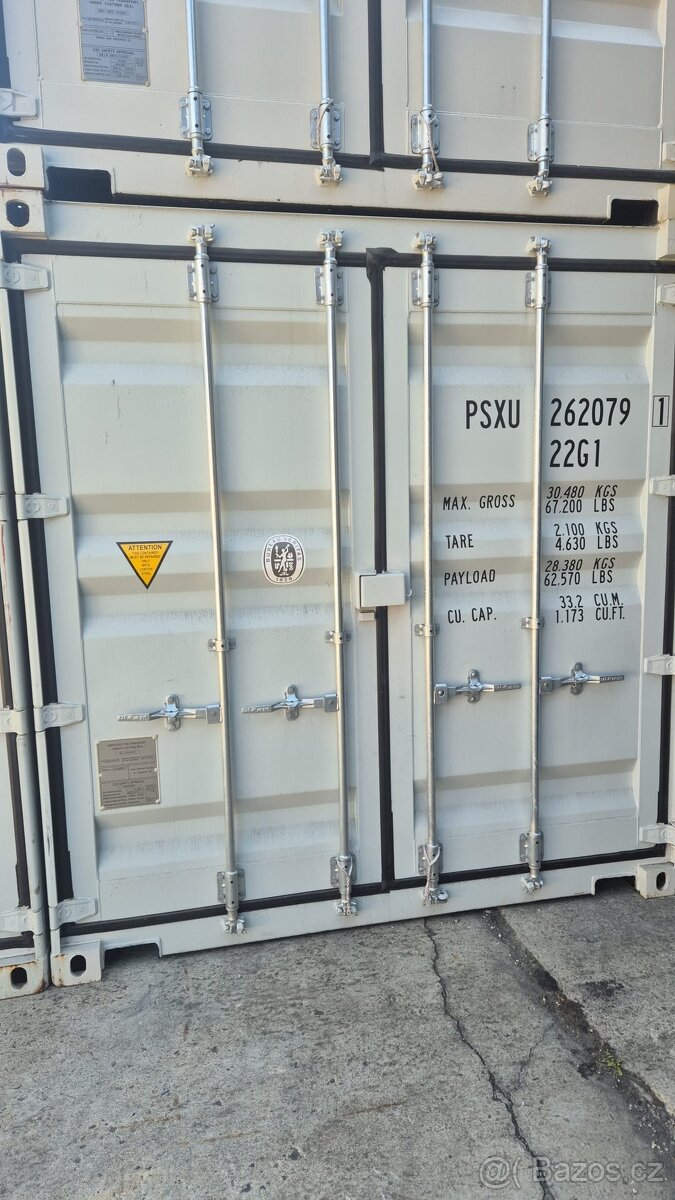 Světle šedý námořní kontejner – TOP stav