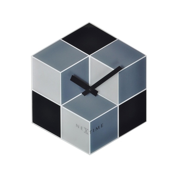 Prodám nástěnné hodiny Nextime Cubic 38x43cm