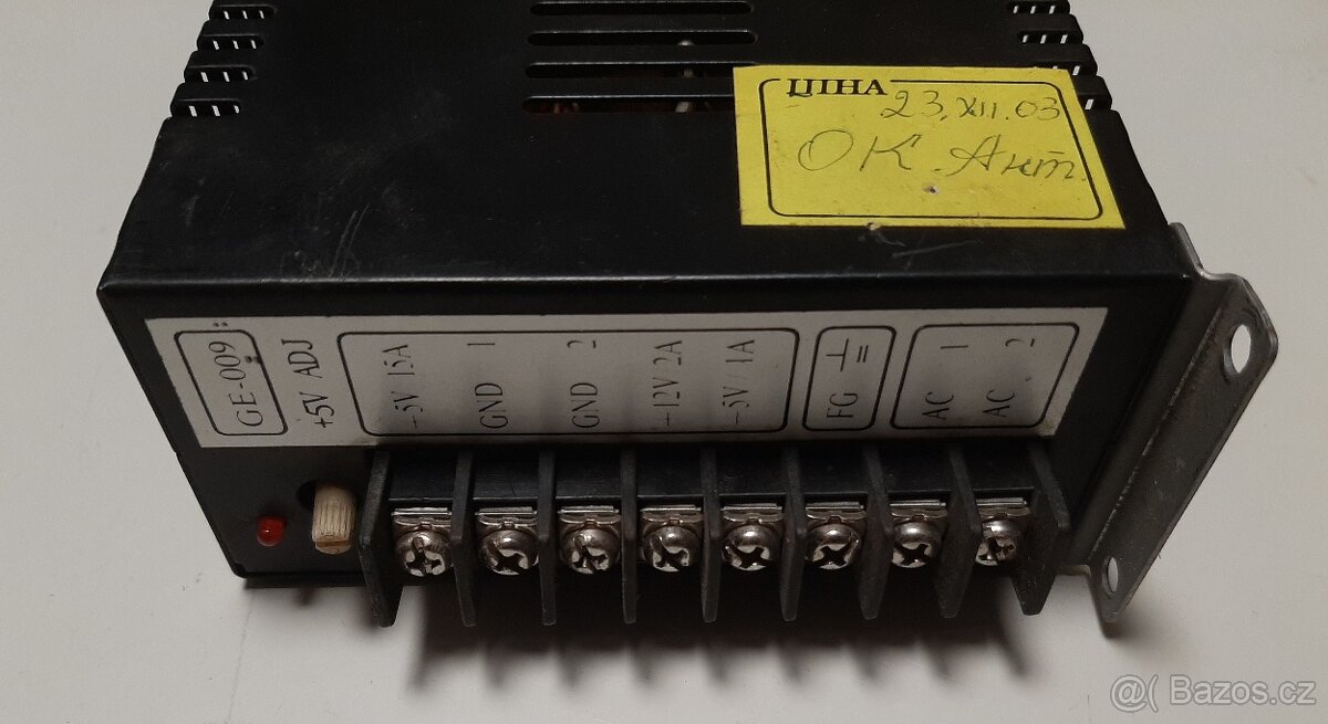 Průmyslový zdroj 5V/12V/-5V